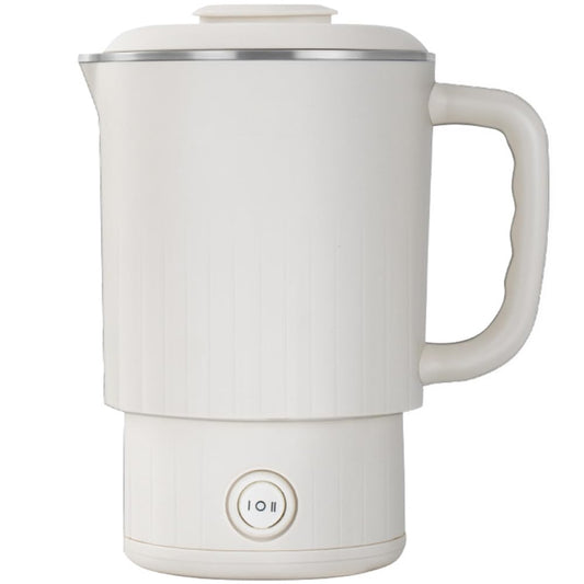 Travel Electric Kettle 304 Stainless Steel Small Portable Foldable Tea Kettle for Boiling Water Camping Traveling with 2 Gear 600ML 600W