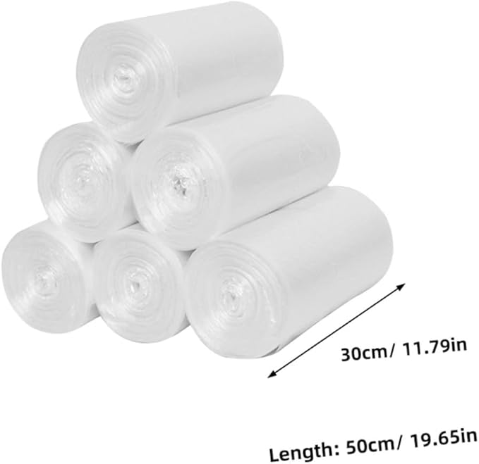 6 Rolls Thickened Trash Bags for Kitchen and Bathroom Large Garbage Can Liners for Home Use Leak-resistant Disposable Trash Can Bags