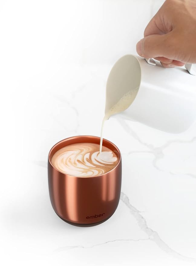 Ember Temperature Control Smart Cup, 6 oz, App-Controlled Heated Coffee Cup, Espresso Mug with 90 Min Battery Life, Copper