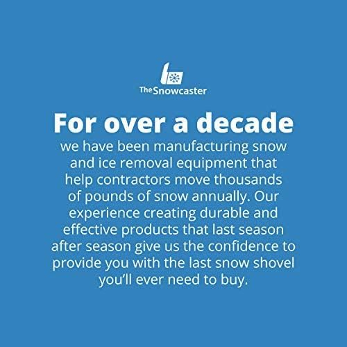 30SNC 36-inch Bi-Directional Wheeled Snow Shovel Pusher and Barn Shovel, 7.5" x 36 ", Blue