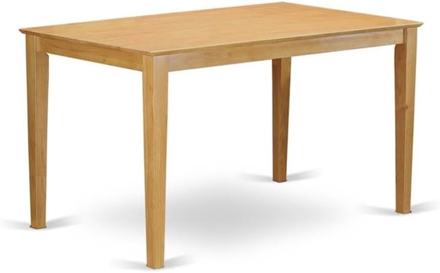 East West Furniture CAPU5H-OAK-W 5 Piece Counter Height Pub Set Includes a Rectangle Dining Table and 4 Dining Room Chairs, 36x60 Inch, Oak