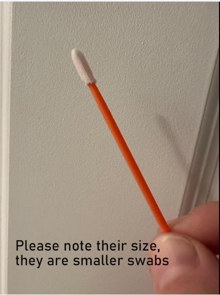 Wellgler's 200pcs Foam Swabs,for Makeup, Gun Cleaning or Pets Care,Multi-Role Cleaning Swabs(Orange)