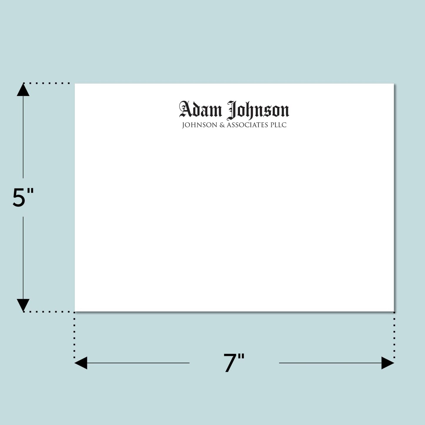 Personalized Stationery Letters and Envelopes - Custom Stationery Note Cards, Thank You Cards Set for Men and Women (Heritage Bold)