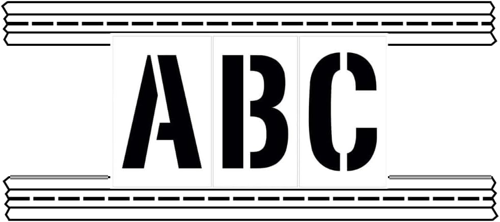 Stencil Trac Rails for Letter/Number Stencils | Part#: 10001146 | Use for Marking Parking Spaces, Doors & Walls | 2 Locking Rails 48″ W & 2 Overspray Panels | Stencils Sold Separately | Made in USA