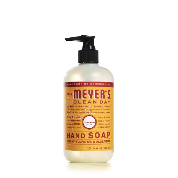 Mrs. MEYER'S Clean Day Liquid Hand Soap 6 Pack Variety Pack, Clementine, Basil, Lavender, Rain Water, Oat Blossom, Lemon Verbena, 12.5 OZ Each, 1 CT