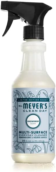 Mrs. MEYER'S Kitchen Set, Dish Soap, Hand Soap, and Multi-Surface Cleaner, 3 CT (Snowdrop)