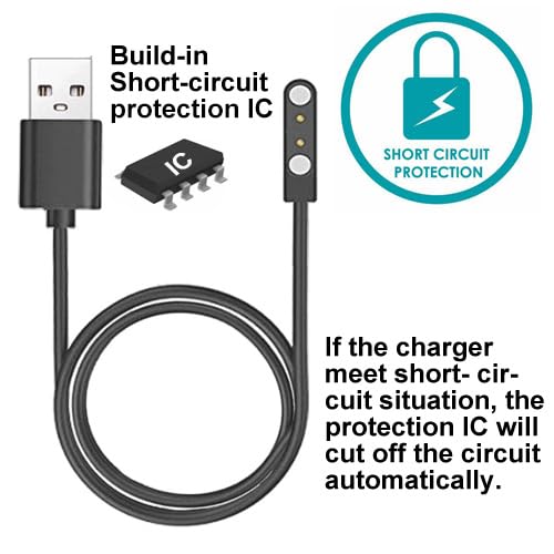 Smaate Smart Watch Cables Compatible With Dekelife C28 2.02    Smartwatch, 2-Pack