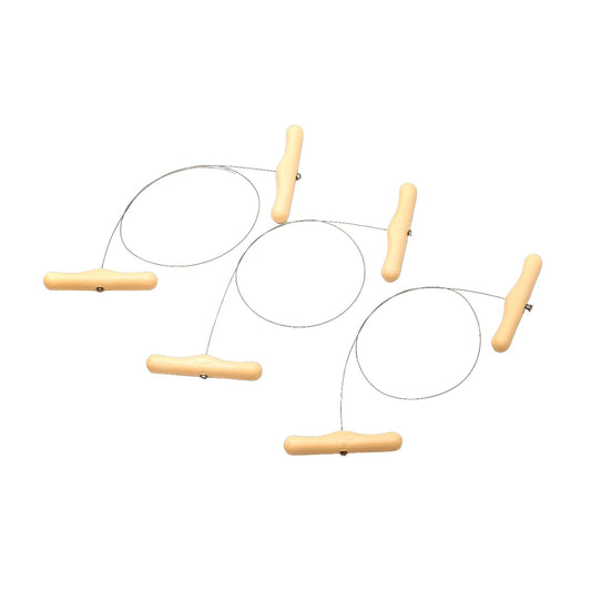 OFXDD Cheese Cutter with Wire - Cheese Slicer Wire 17.7 Inch - Slicers/Strings for Block Cheese with Handles, Stainless Steel, 3 Pcs