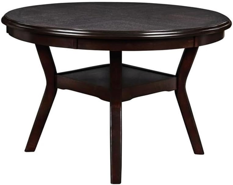 New Classic Furniture Gia 5-Piece Round Dining Set with 1 Dining Table and 4 Chairs, 47-Inch, Ebony
