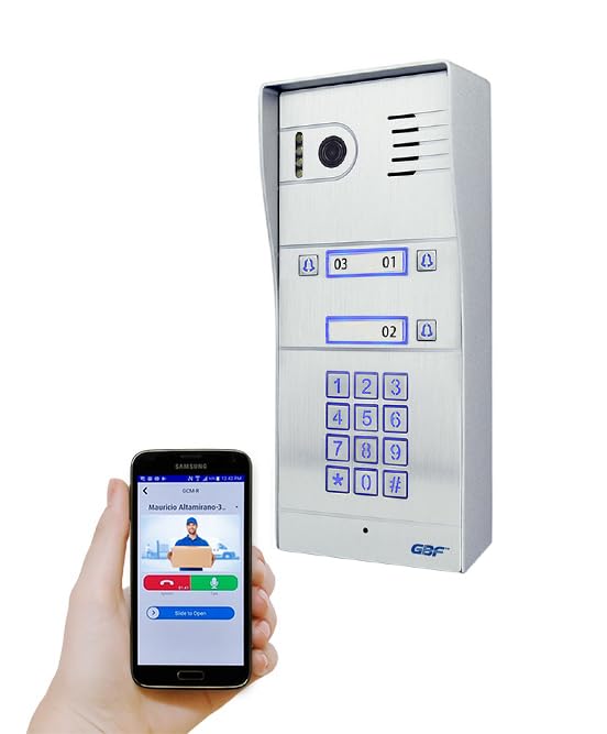 GBF Smart Full IP Video Door Station/Smart Video Intercom System for 3 Unit Apartment (GBF-PL963PM3U-POE)- 1080P Camera, Built i