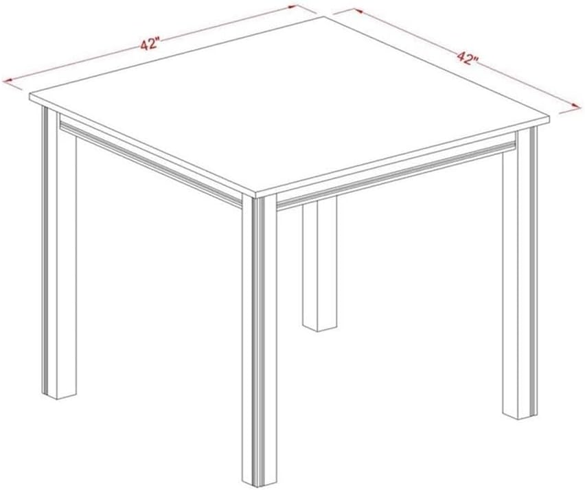 East West Furniture CAIP5-LWH-C 5 Piece Dinette Set for 4 Includes a Rectangle Dining Room Table and 4 Linen Fabric Kitchen Dining Chairs, 36x60 Inch, Linen White