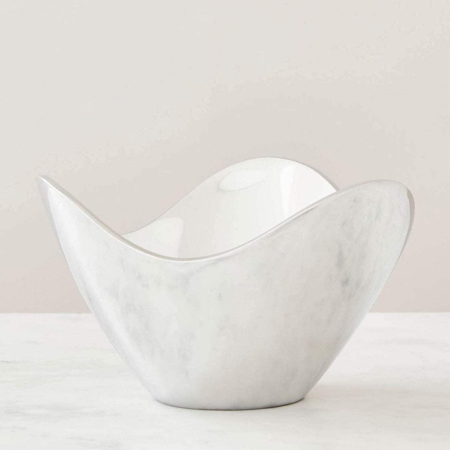 nambe Serve ware Collection Wave Bowl, Silver Serving Bowls, Large Salad Bowls for Kitchen, Entertaining, Side Dishes, Pasta, Dinner Parties, Kitchen Decor, Oven Safe, Easy Clean (9”)