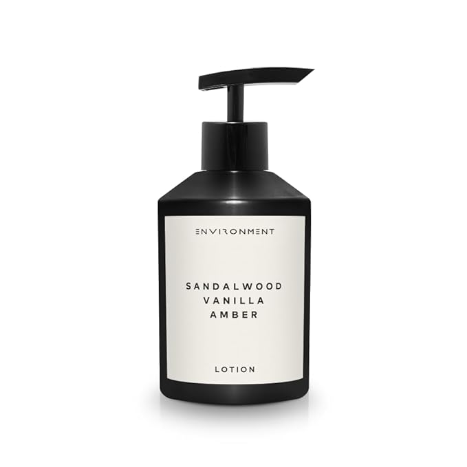 ENVIRONMENT Inspired by 5-Star Resort HCS, 300ml Luxury Scented Lotion (Sandalwood | Vanilla | Amber) Bathroom Luxury, Men & Women High-End Body Lotion, Hand Cream, Dry Skin Treatment