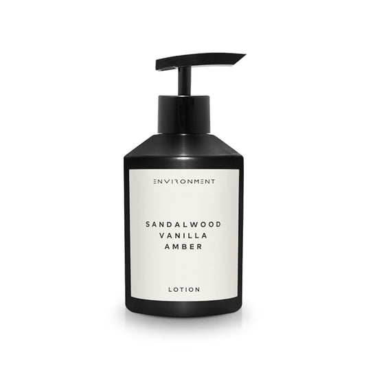 ENVIRONMENT Inspired by 5-Star Resort HCS, 300ml Luxury Scented Lotion (Sandalwood | Vanilla | Amber) Bathroom Luxury, Men & Women High-End Body Lotion, Hand Cream, Dry Skin Treatment