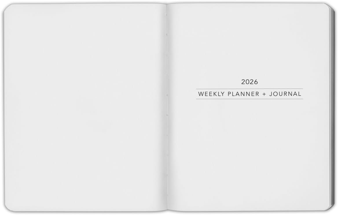 Harbor Weekly Journal Notebook Planner 2025-2026 - Lined, Durable Faux Leather, Softcover, 176 Quality Pages, For Men and Women, For Writing, Work & Travel, Leida Navy - 9x7"