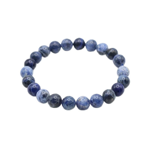 The Vida Handmade AAA+ Quality Crystal Stretch Elastic Bracelet - Nature Gemstone - Jewelry Gift - Holiday Gift - For Women & Men (Sodalite)