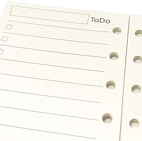 Planner Refill, Pocket Notebook, A7 Refill, 4.84 x 3.23'', 100 GSM Paper 45 Sheets (90 Pages) per Pack, Productive Inserts, Simple Design, Harphia (A7 Todo List)
