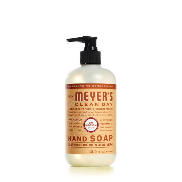 Mrs. MEYER'S Clean Day Liquid Hand Soap 6 Pack Variety Pack, Clementine, Basil, Lavender, Rain Water, Oat Blossom, Lemon Verbena, 12.5 OZ Each, 1 CT