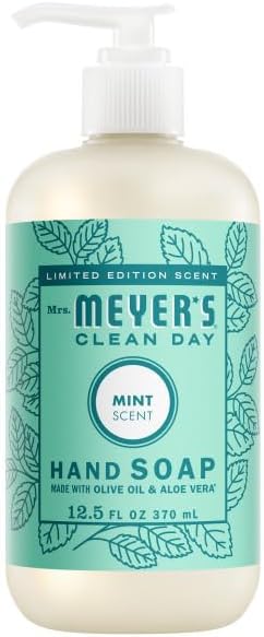 Mrs. MEYER'S Clean Day Liquid Hand Soap Variety Pack 12.5 Fl Oz Each, 1 CT (Rose + Lilac + Mint + Honeycomb)