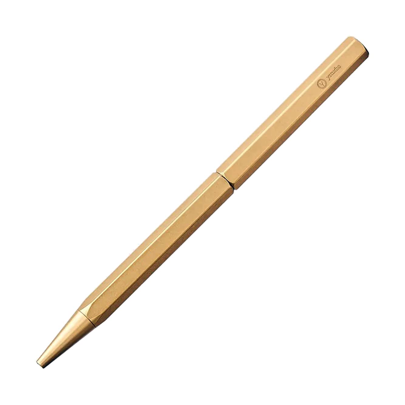 ワイスタジオ YSTUDIO Rotating ballpoint pen, classic ballpoint pen, made of brass, stunning luxury pen, the best ballpoint pen for professional administrative offices, exquisite designer pen (brass)