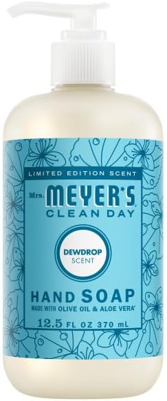 Mrs. MEYER'S Clean Day Liquid Hand Soap Variety Pack 12.5 Fl Oz Each, 1 CT (Rose + Lilac + Mint + Daisy + Dewdrop)