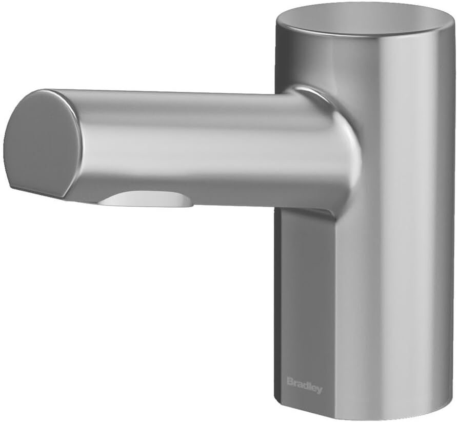 Bradley Metro Liquid Soap Dispenser, Sensor Activated, Ring Light Indicates Low Battery Soap or Overflow, Deck Mounted, Auto Top Fill, Polished Chrome