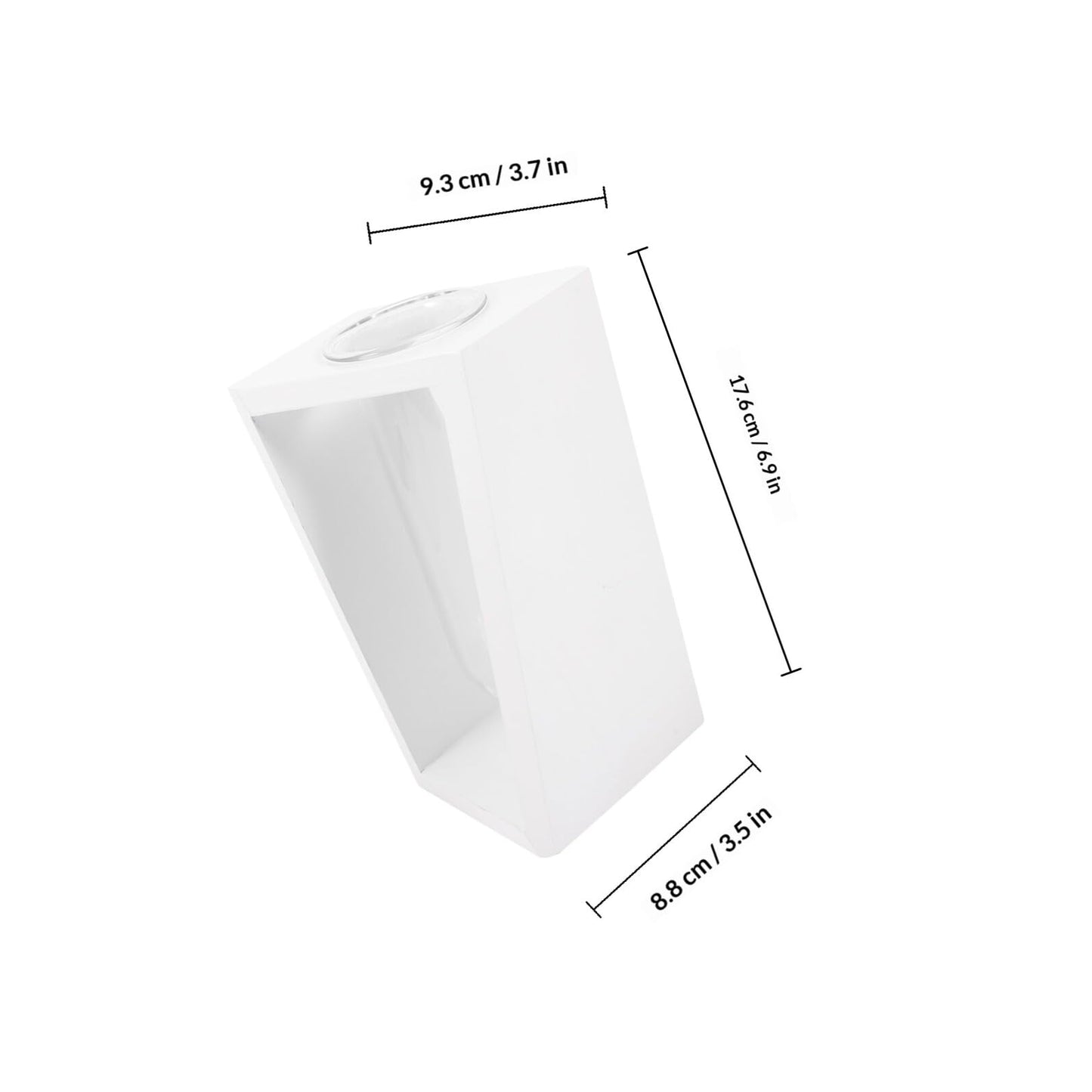 Beaupretty Wooden Frame Glass Vase Test Tubes Hydroponic Plant Propagation Station White Scandinavian Style Home Décor Desktop Terrarium for Indoor Gardening
