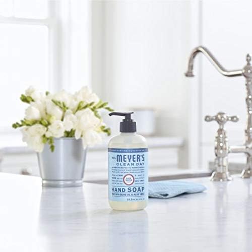 MRS. MEYER'S CLEAN DAY Hand Soap, Made with Essential Oils, Rain Water, 12.5 fl. oz - Pack of 6