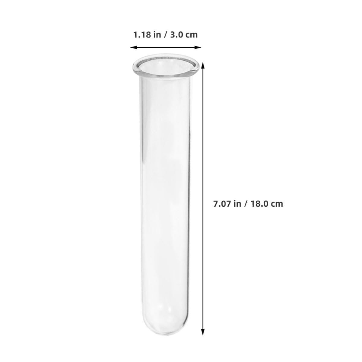OKUMEYR 4pcs Hydroponic Flower Tubes Glass Test Tube Vase Set 2.5x3x18cm Plant Propagation for Small Terrarium Home Garden Décor
