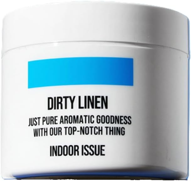 Dirty Linen, INDOOR ISSUE Deodorizer 1ea 10.58 oz, No-Plug & Battery-Free Air Freshener for Small Rooms, Blue Colored Solid Gel, Odor Eliminator