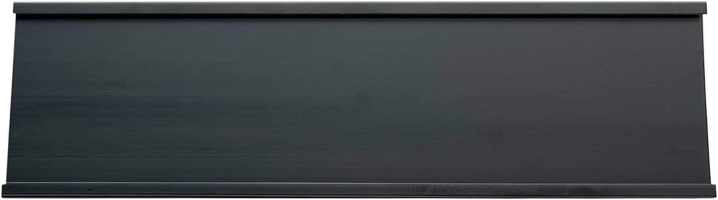 2" x 10" Personalized Aluminum Name Plates for Desk or Wall, Can Add Custom Logo Image, Two Name Plates Colors Silver, White, Holders are Optional (Custom Image)