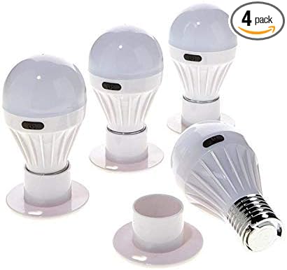 AlltroLite 4-Pack - Battery Operated Wireless LED Light Bulb | 200 Lumens Bright Light Bulb with 2 Remote Control & Magnetic Attachment | COB LED Cordless Nightlight for Under Cabinet, Shelf, Closet