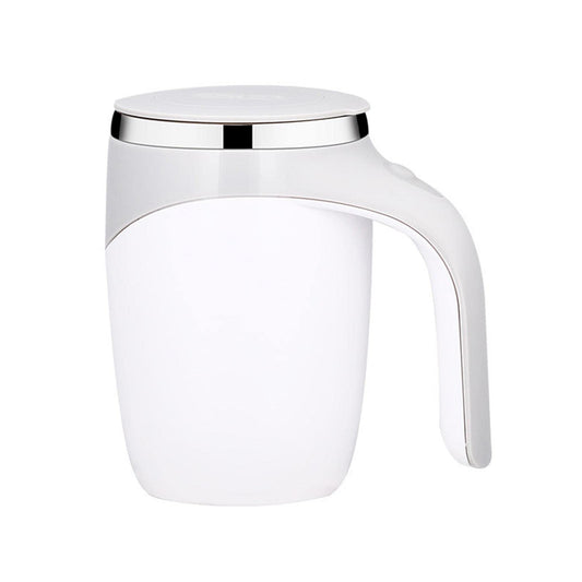 XIHUADOU Self Stirring Mug, Mixing Coffee Mug Automatic Magnetic Stirring Coffee Cup Stainless Steel Cup Hot Drink Stirrer for Hot Cocoa,Chocolate,Mocha,Matcha,Milo(COLOR:White)
