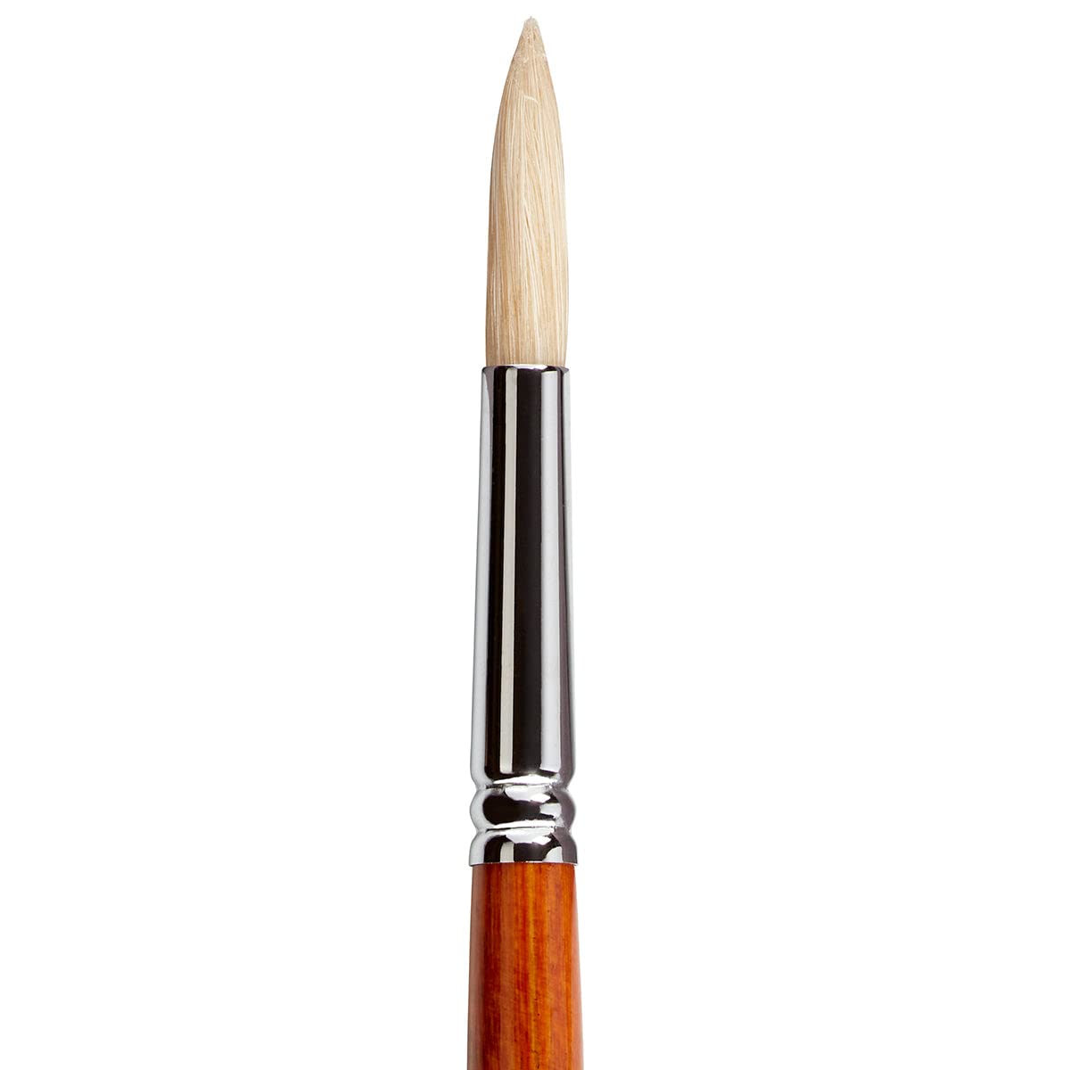 KINGART 12-Piece Long Handle White Hog Hair Artist Paint Brush Set, Perfect for Acrylic Oil Gouache Watercolor, Painting Brushes Kit for Canvas & Fabric with Storage Case
