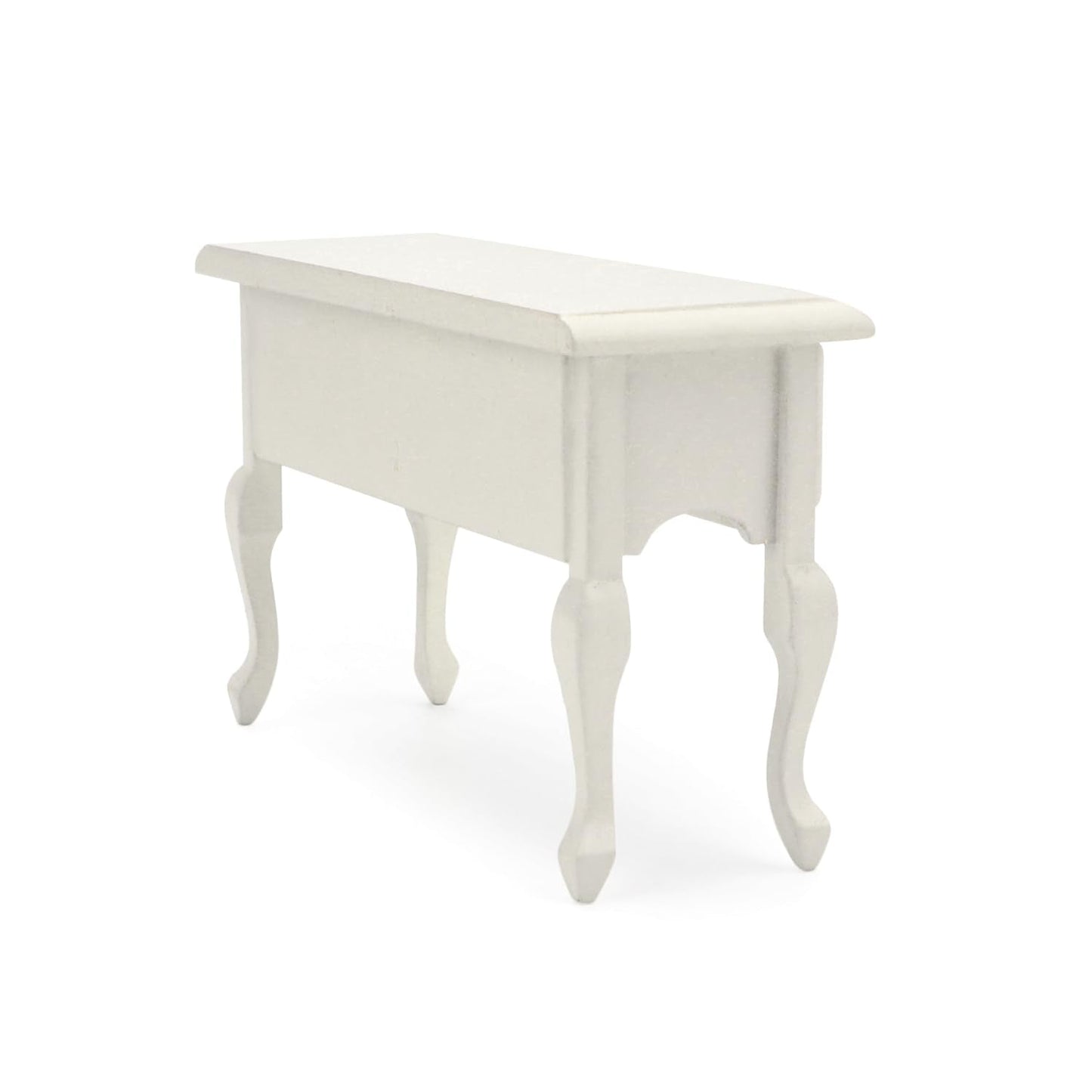 Miniature Table 1:12 Furniture for Dollhouse Accessories Writing Desk with 3 Drawers Miniature Room Ornaments Living Room Bedroom Library Scene Decoration (White)