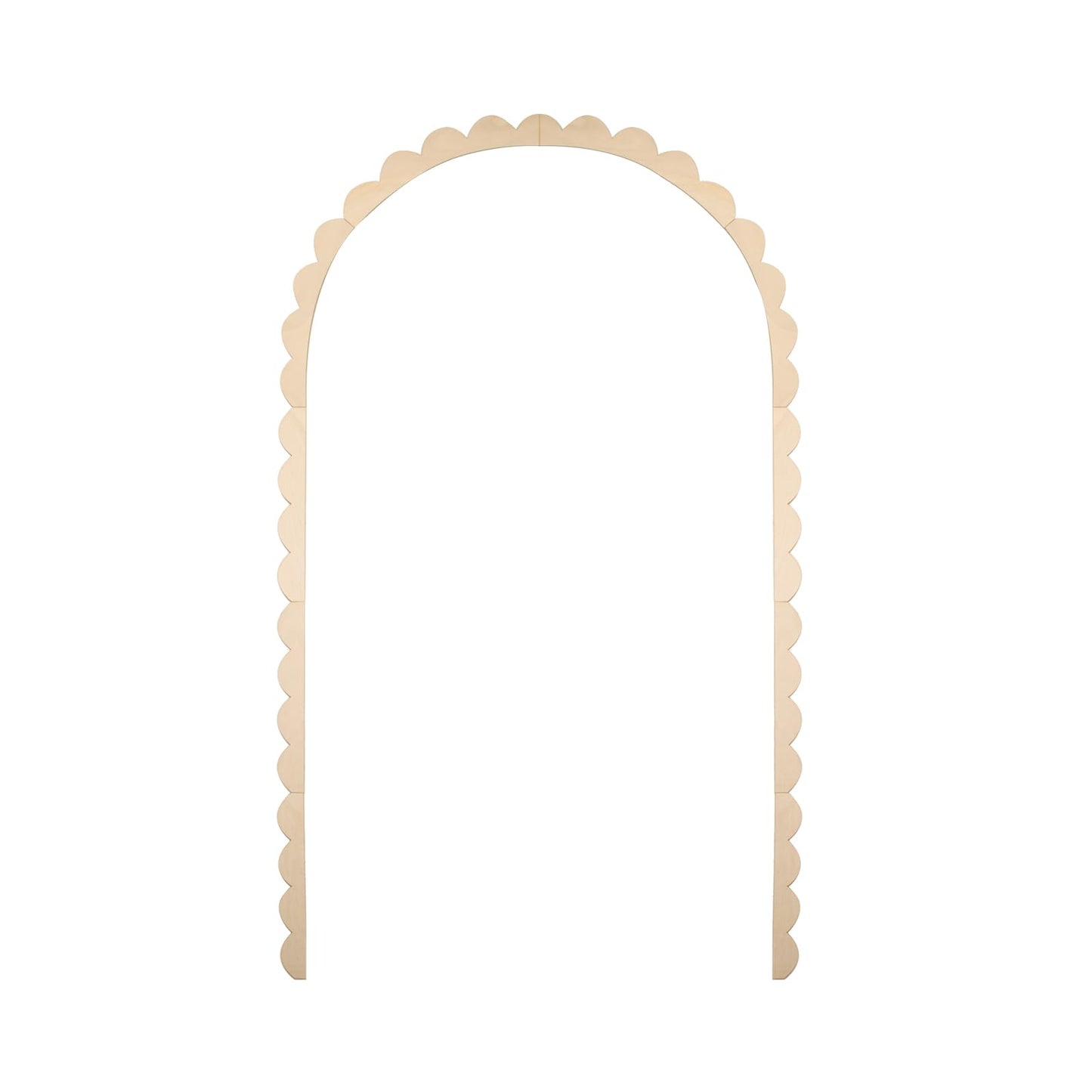 Unfinished Scalloped Wood Trim, Pre-Cut Wood Molding, DIY Scalloped Edge Wainscoting Panel for Wall, Doorway Arch, Cabinet, Shelf & Home Decor, 60 x 36 Inch