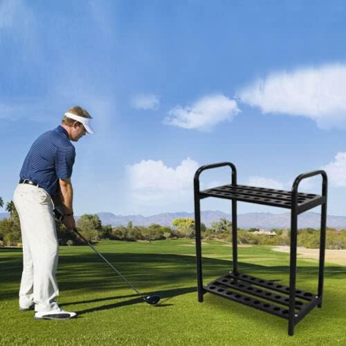 Metal Golf Club Holder Organizer - 27 Club Display Rack, Durable Golf Shelf Stand for Storage and Wall Mount
