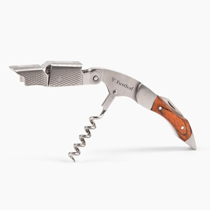 Waiter Corkscrew Wine Opener - Bartender Manual Bottle Opener/Foil Cutter and Cap Remover/Smooth Wine Bottle Opening on Stubborn Corks/Wine Key for Servers/Great Wine Accessory or Gift
