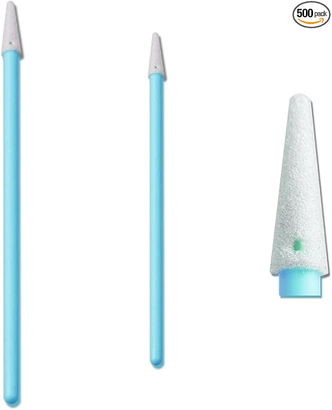 3.0" PCB Board Cleaning Swabs, Cleanroom Lint Free Pointed Foam Tip Swab for Camera, Optical Lens, Electronics, Detailing, Small Hole and Hard-to-Reach Area CK-FS750 (500)