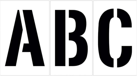 8" Alphabet Stencil Kit | Part# 10000903 | 26-Piece Kit Includes Letters A-Z | Letter Height is 8" | Durable 1/8" PolyTough Lifetime | Made in USA