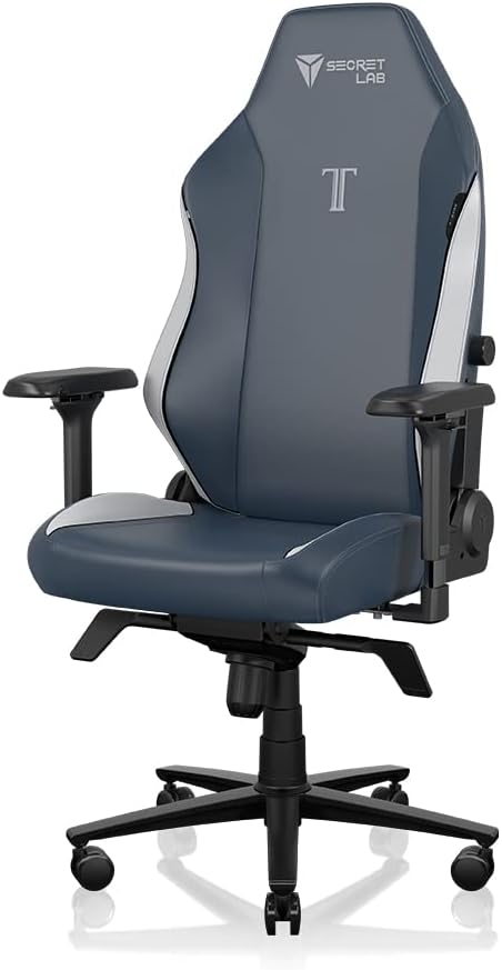 Secretlab Titan Evo Royal Gaming Chair - Reclining, Ergonomic & Heavy Duty Computer Chair with 4D Armrests, Magnetic Head Pillow & Lumbar Support - Big and Tall Up to 395 lbs - Blue - Leatherette
