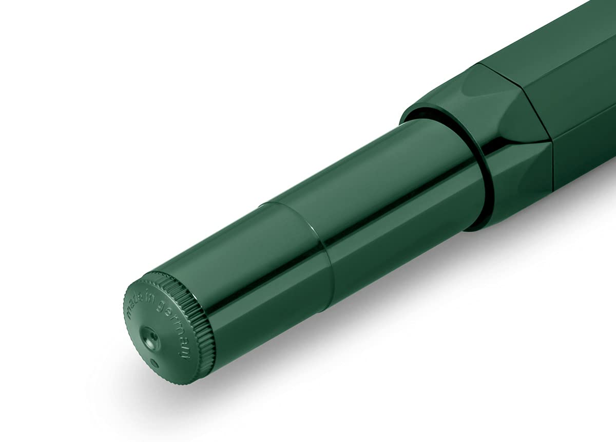 Kaweco CLASSIC SPORT Fountain Pen Green with 23 Carat Gold-Plated Steel Nib and Iridium Tip for Ink Cartridges I Sport Fountain Pen 13 cm I Nib: F (Fine)