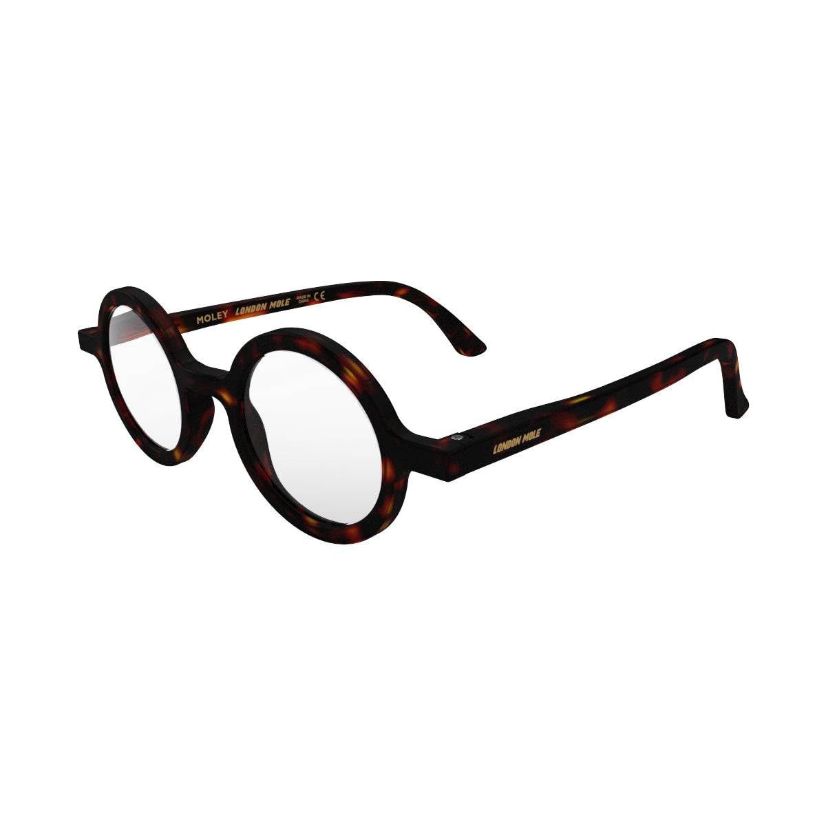 London Mole Moley Blue Light Blocking Glasses | Cool Round Shaped Blue Blockers | Anti Eyestrain For Screens | Mens Womens Unise
