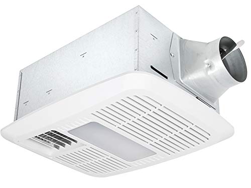 Delta Breez Rad110Led Delta Breezradiance Series 110 Cfm Fan/Dimmable Led Light With Ptc Heater, 12W, 0.7 Sones Light & Heater