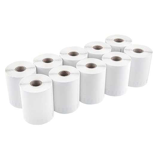 L LIKED 2200 PCS 4"x 6" Thermal Shipping Labels, White Perforated & Strong Adhesive Direct Thermal Labels (220 Labels/Roll), Compatible with DYMO 4XL, Zebra, Rollo,10 Rolls
