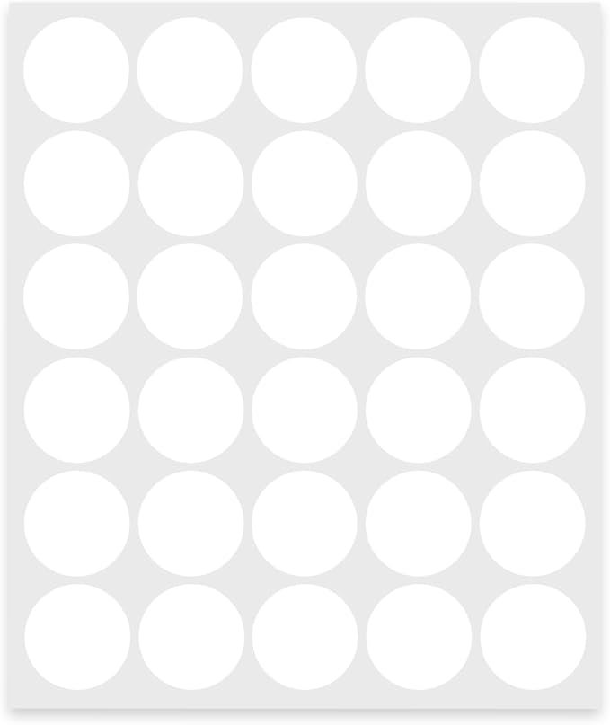 0.75 Inch Removable Color Code Dot Sticker Round Labels,Garage Sale Stickers Price Tags Label Blank Yard Sale Circle Dot Stickers Removable Writable Not Blurry (1050 Pack,White)