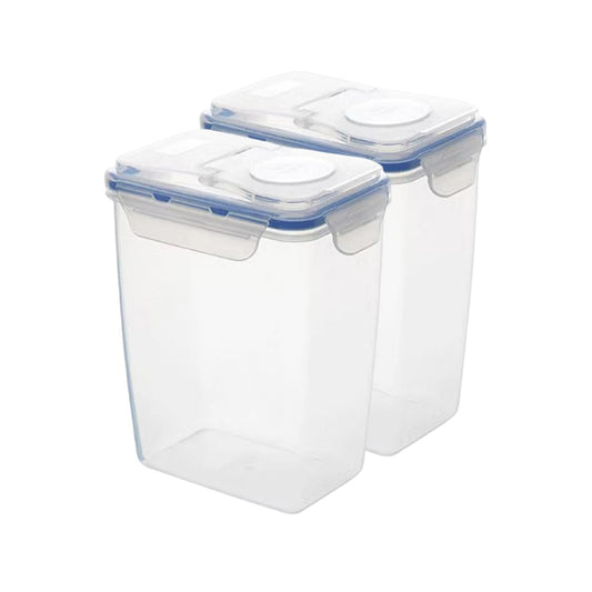 2Pcs 63oz Cereal Containers Storage with Pour Spout for Rice, Pasta, Dry Food | Flour Sugar Storage Containers with Reusable, Airtight, Visible, and BPA Free
