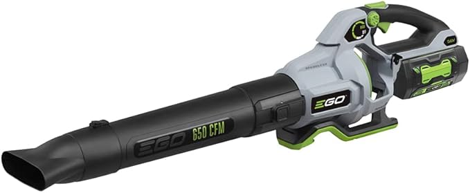 EGO POWER+ Leaf Blower, Cordless Electric 650 CFM, Includes 56V 5.0Ah Battery and Charger - LB6504