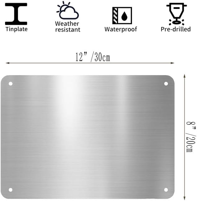 Rainwater Harvesting Sign - UV-Ink Printed Aluminum 12x8 inch, Outdoor Use for Home & Business