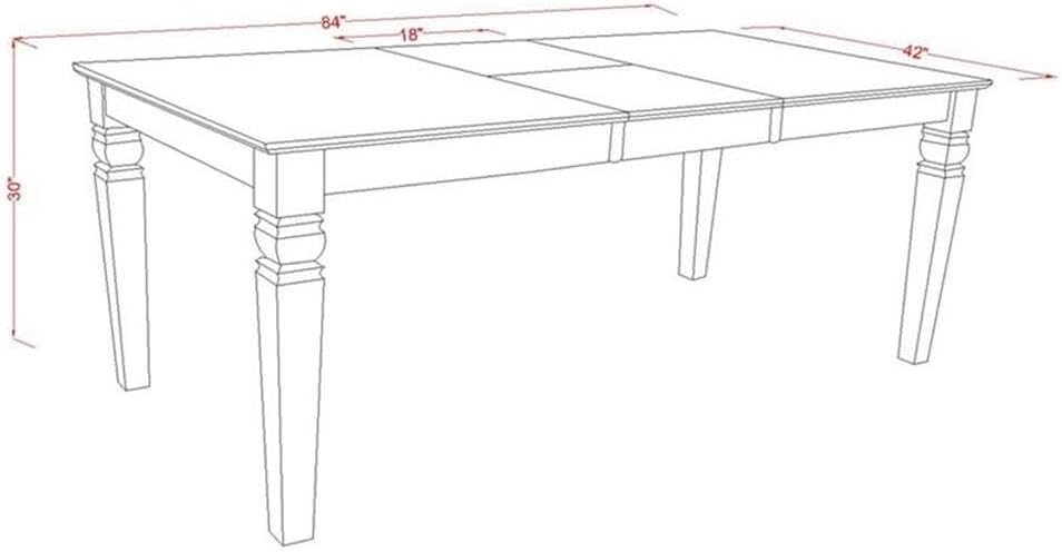 East West Furniture LGCE9-BLK-21 9 Piece Dining Table Set Includes a Rectangle Kitchen Table with Butterfly Leaf and 8 Mineral Blue Linen Fabric Upholstered Chairs, 42x84 Inch, Black